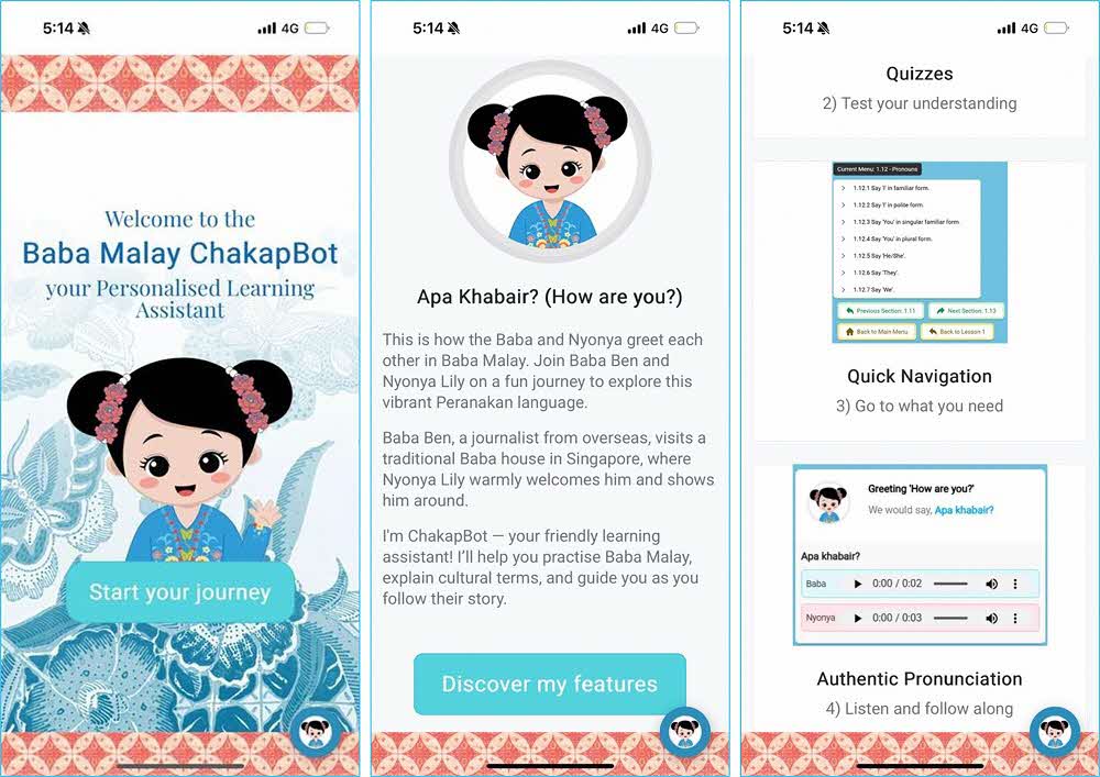 Screenshot of the ChakapBot application showing its features.